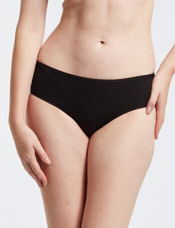 Honey Vegas Cotton Boyleg Brief, Black product photo