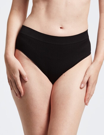 Honey Vegas Rib Hi Cut Brief, Black, XXS-XL product photo