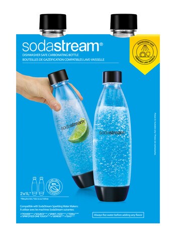 Sodastream Dishwasher Safe 1 Litre Carb Bottles, 2-Pack product photo