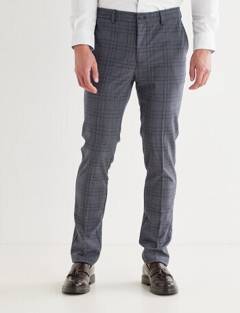 L+L Check Melange Trouser, Charcoal product photo