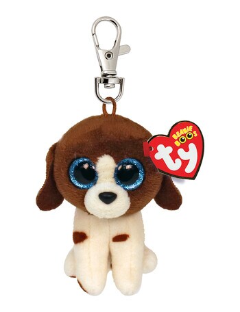 Ty Beanies Boo Muddles Brown & White Dog Clip, 9cm product photo