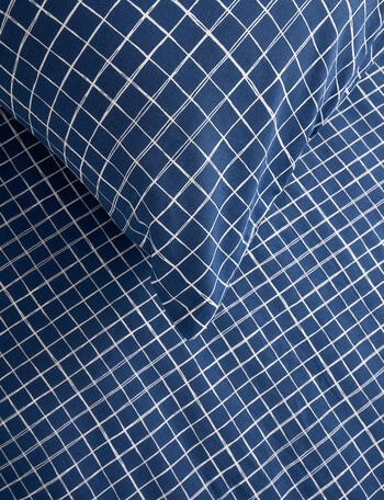 Linen House Kids Grid Fitted Sheet product photo