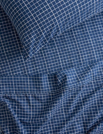 Linen House Kids Grid Flat Sheet product photo