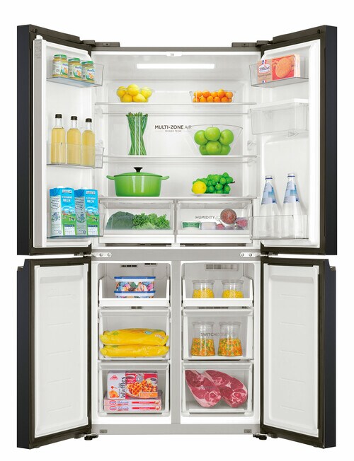 Haier 508L Quad Door Fridge Freezer, Black, HRF580YHC product photo View 04 L