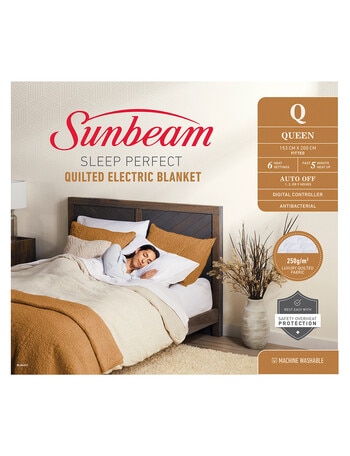 Sunbeam Sleep Perfect Quilted Electric Blanket, Queen product photo