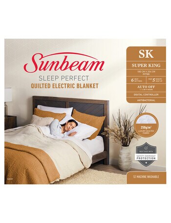 Sunbeam Sleep Perfect Quilted Electric Blanket, Super King product photo