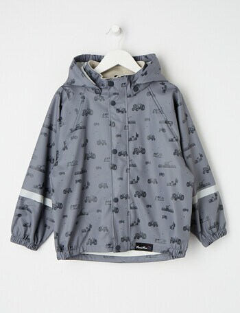 Mum 2 Mum Tractors Rainwear Jacket, Grey product photo