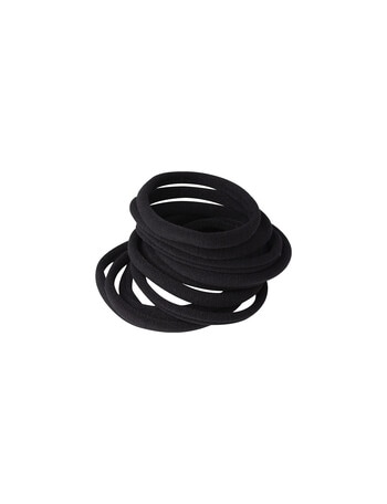 Mae Elastics Soft Ponytailers, Black, Set of 10 product photo