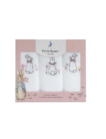 Peter Rabbit New Adventure Face Washer, 3-Pack, Pink product photo