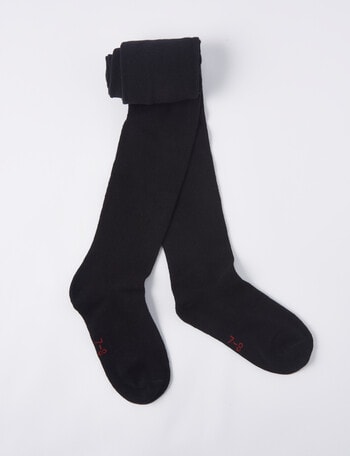 Blue Ink Cotton Rich Tights, Black product photo