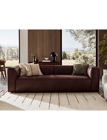 LUCA Furniture York Leather 3.5 Seater Sofa product photo