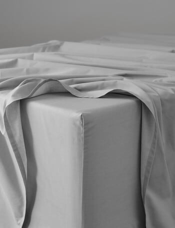 Haven 225TC Cotton Rich Fitted Sheet, Silver product photo