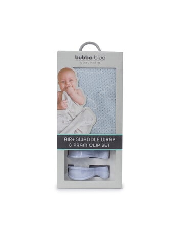 Bubba Blue Air+ Bamboo Wrap & Pram Clip Set, Blue Cloud product photo