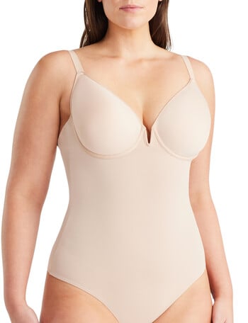 Nancy Ganz Sheer Infinity Bodysuit, Warm Taupe product photo