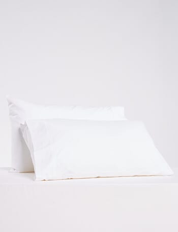 Haven 225TC Cotton Rich Standard Pillowcase Pair, White product photo