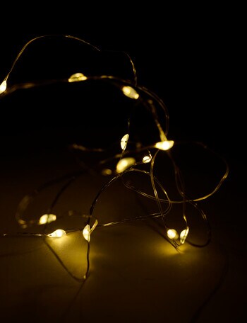 Christmas Shop Micro String Lights, AA Battery, Warm White product photo