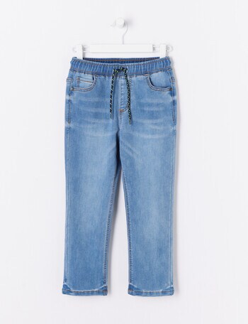 Mac & Ellie Knit Denim Jogger, Light Blue product photo