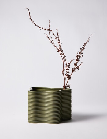 M&Co Napa Vase, Olive product photo