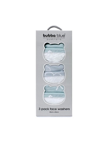 Bubba Blue Nordic Wash Cloth, 3-Pack, Dusty, Sky & Mint product photo