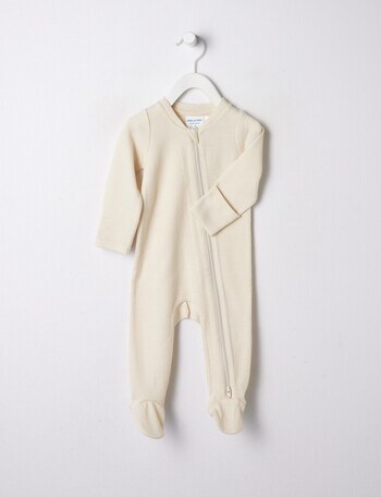Milly & Milo Merino Blend Sleepsuit, Vanilla product photo
