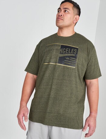 Tarnish King Size Embossed Cali Tee, Khaki Marle product photo