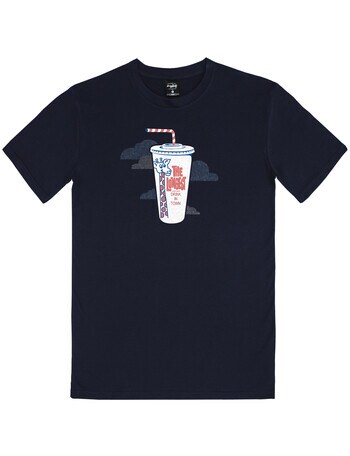 Mr Vintage Longest Drink In Town Tee, Navy product photo