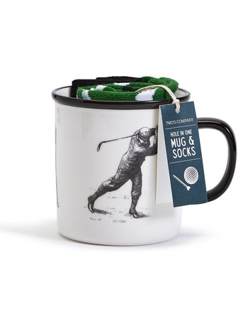 TWO'S COMPANY Hole In One Mug & Socks Set product photo