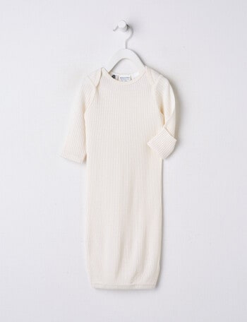 Milly & Milo Merino Rib Gown, Vanilla product photo