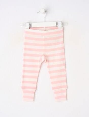 Milly & Milo Stripe Legging, Ballet Slipper product photo
