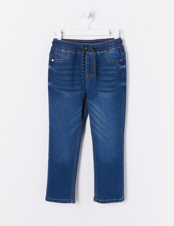 Mac & Ellie Knit Denim Jogger, Mid Blue product photo