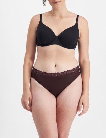 Jockey Woman Parisienne Free Hi Cut Brief, Deep Plum, 8-22 product photo