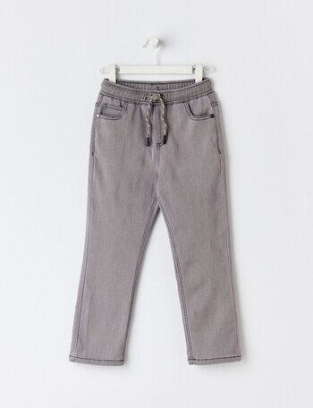 Mac & Ellie Knit Denim Jogger Washed, Grey product photo