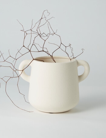 M&Co Lola Vase, 14cm, Sand product photo