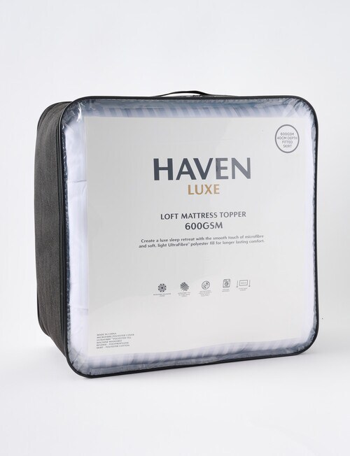 Haven Luxe Loft Mattress Topper, 600GSM product photo View 02 L
