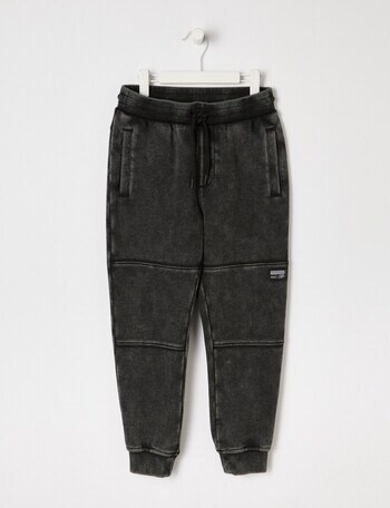 Mac & Ellie Knee Panel Trackpant, Acid Black product photo