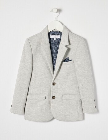 High Street Knit Blazer, Stone product photo