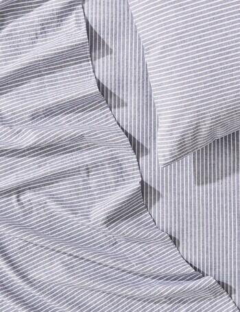 Haven Soho Stone Wash Sheet Set, Coal & White product photo