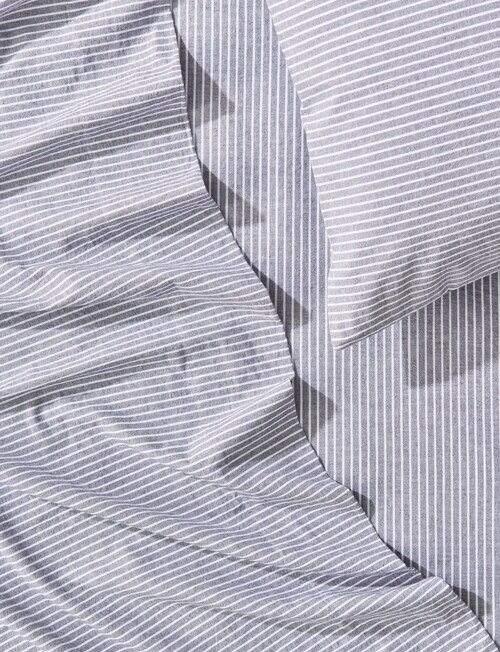 Haven Soho Stone Wash Sheet Set, Coal & White product photo