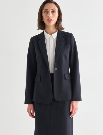 Oliver Black Classic Blazer, Pinstripe product photo