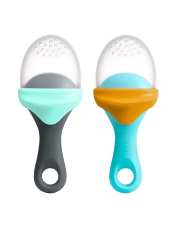 Boon Pulp Silicone Feeder, 2-Pack, Grey & Blue product photo