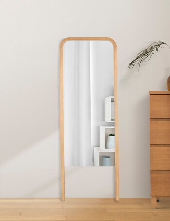 M&Co Turner Floor Mirror, Natural product photo