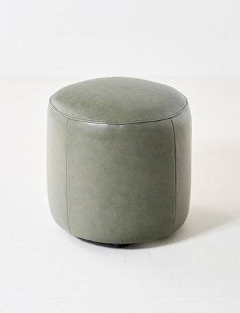 LUCA Furniture Brooklyn Leather Ottoman Small product photo