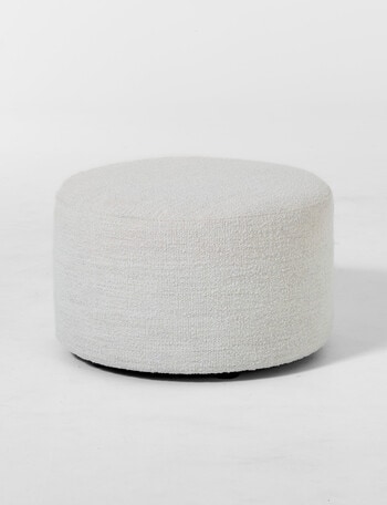 LUCA Furniture Brooklyn Fabric Ottoman Large, Boucle Natural product photo