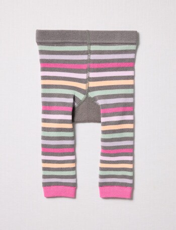 Teeny Weeny Cotton Ladybug Jaquard Leggings, Grey product photo