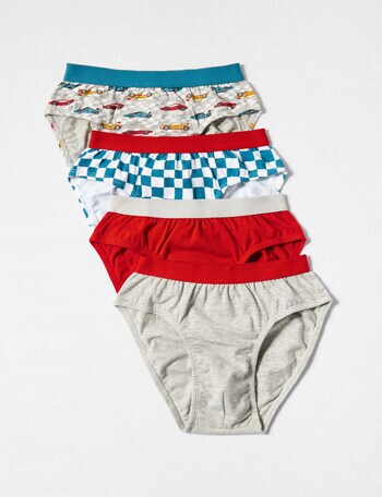 Blue Ink Racer Brief, 4-Pack, Red, 2-10 product photo