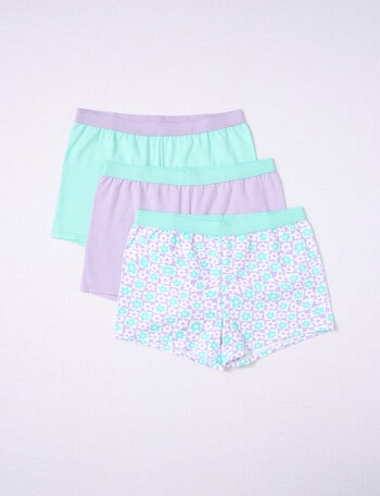 Blue Ink Checkerboard Floral Shortie, 3-Pack, Lilac, 4-16 product photo