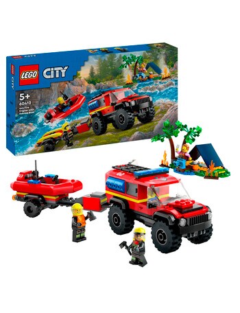 LEGO City 4x4 Fire Engine with Rescue Boat, 60412 product photo
