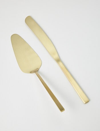 Amy Piper Manor Cake Knife & Server, Champagne product photo