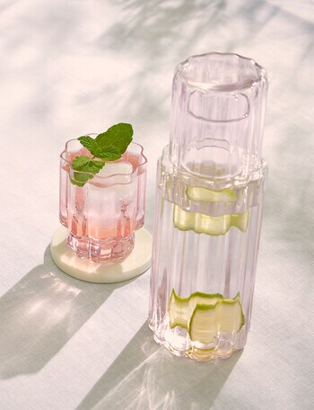 CinCin Blossom Carafe & Tumbler Set, Pink product photo