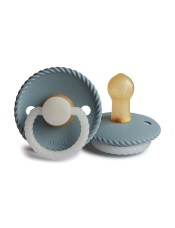 FRIGG Rope Latex Nite Pacifier, 2-Pack, Stone, 0-6m product photo